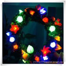 Couronne de fleurs artificielles LED pour la promotion